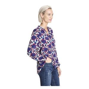 Joe Fresh floral print flutter hem blouse